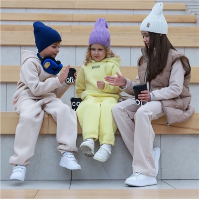 Свитшот детский MINAKU, бежевый, рост 158 см