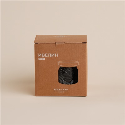 Банка для сыпучих продуктов SL Home «Ивелин», 1 л, 12×12 см, с деревянной крышкой, стекло, прозрачная