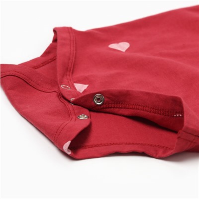 Боди детское с рюшами MINAKU, рост 62-68 см, красное