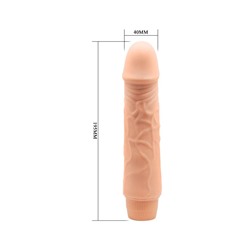Телесный вибратор-реалистик Jeff - 19,5 см.
