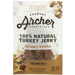 Country Archer Jerky, 100% Natural Turkey Jerky , Hickory Smoke, 2.5 oz (71 g)