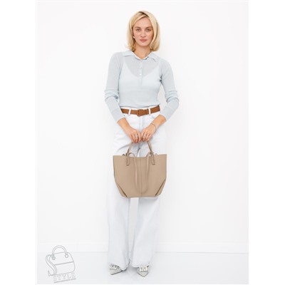 Сумка женская кожаная 1003L apricot Polina&Eiterou  в Новосибирске