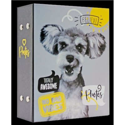 Фотоальбом 10х15 на 100 фотографий пластик. листы клепки "fluffy pets" Гав FA 100.003-1