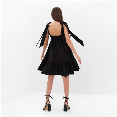 Сарафан женский с лентами MIST Summer time, чёрный, размер 48