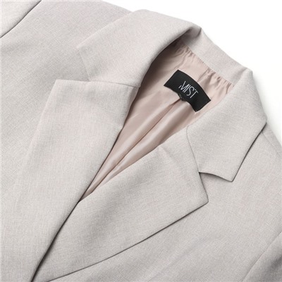 Пиджак женский двубортный MIST plus-size, размер 54, бежевый