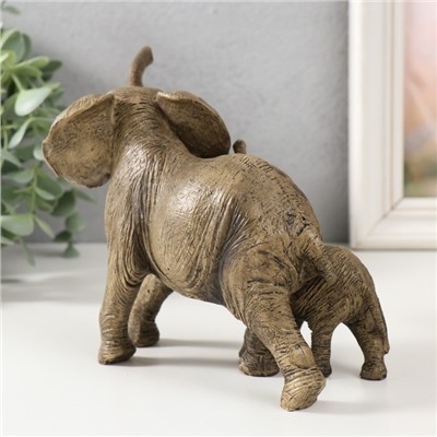 Фигурка полистоун «Слон со слонёнком на прогулке», 17×10×13.7 см