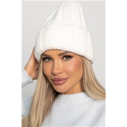 Шапка двухслойная Зимние деньки (молочная) Ш24-4М