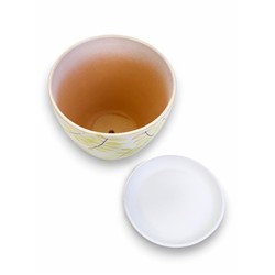 Горшок для цветов «Тропики», 8 л, d=28.5 см, h=22 см, керамика, с поддоном, белый