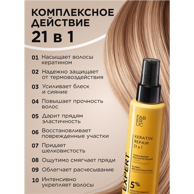 Спрей-термозащита 21 в 1 «Глобальная реконструкция» Expert Hair