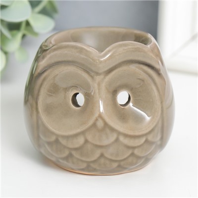 Аромалампа для эфирных масел «Совёнок», керамика под шамот, 6.7×7.5×7.5 см, МИКС