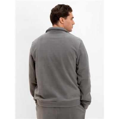 Джемпер флисовый мужской MINAKU: Fleece Soft, размер 44, графитовый