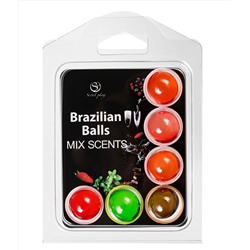 Набор из 6 шариков с ароматизированными массажными маслами Brazilian Balls