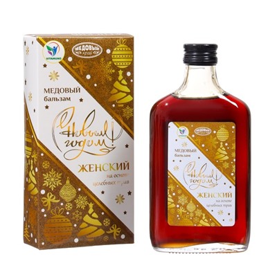 Новогодний безалкогольный алтайский медовый бальзам на травах Vitamuno «Женский», 250 мл