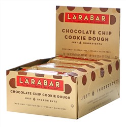 Larabar, The Original Fruit & Nut Food Bar, Chocolate Chip Cookie Dough, 16 Bars, 1.6 oz (45 g) Each
