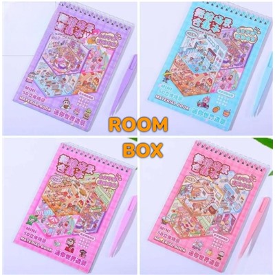 Румбокс наклейки для творчества + пинцет " Лабубу " 8 локаций