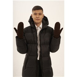 Варежки из 100% шерсти яка коричневые