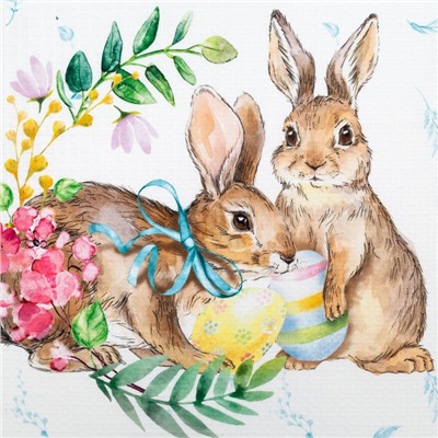 Полотенце «Этель. С праздником Пасхи», 40×73 см, 100% хлопок, вафля 160 г/м²