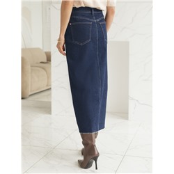 Джинсовая юбка из плотной эластичной джинсы 13OZ.
