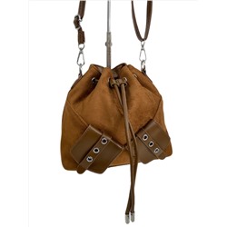 Женская сумка из искусственной замши, цвет коричневый