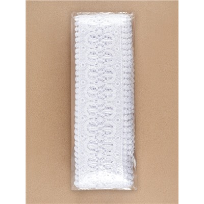 Кружево гипюровое, 83 мм, 11±1 м, белое