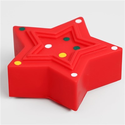Игрушка для собак пищащая «Звезда», виниловая, 8×8 см