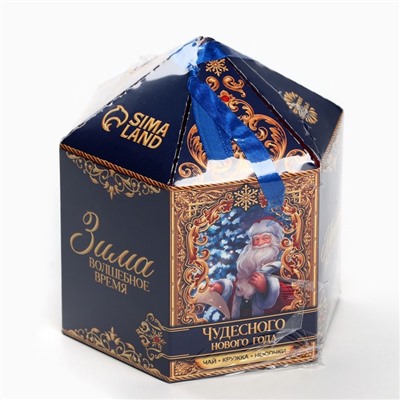 Подарочный набор «Чудесного года»: чай чёрный с апельсином, 50 г, кружка 300 мл., носки 36 - 39 размер