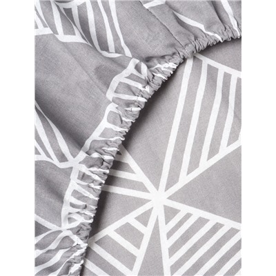 Простыня на резинке 2-спальная «Этель. Калейдоскоп (вид 1)», 180×200+25 см, поплин