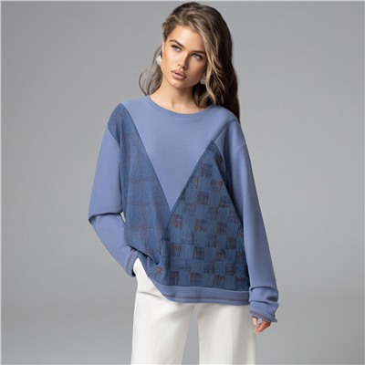 Лонгслив уютный, Стиль вне закона (голубой)