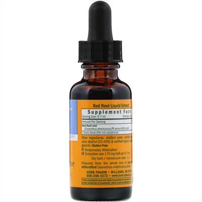 Herb Pharm, Краснокоренник, 1 жидкая унция (30 мл)