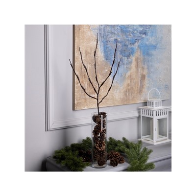 Светодиодная ветка 70 см, 20 LED, коричневая, батарейки AAх2 (не в комплекте), свечение мульти