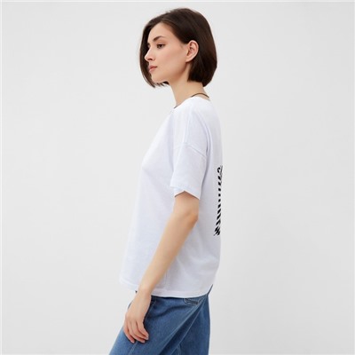 Футболка женская MINAKU Abstraction, белая, размер 42