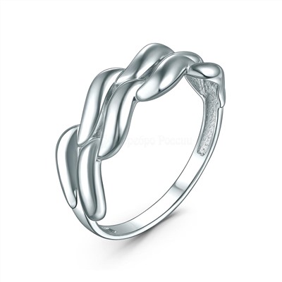 Серьги из серебра родированные - Волны С5176р