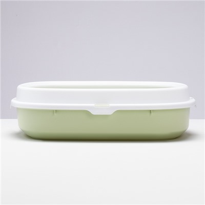 Туалет с бортом, 40×34×11 см, пластик, зелёный