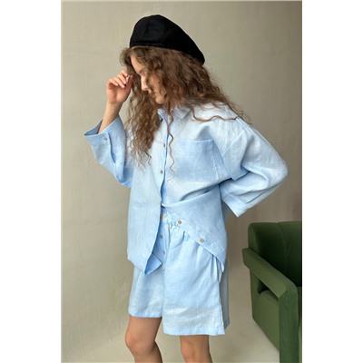 Костюм лён  SET019/17/Нимбовое облако