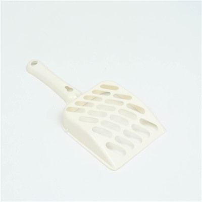 Туалет для кошек, 38×28×15 см, округлый, с бортиком и совком, синий