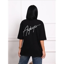 Футболка с надписью на груди и на спине, Арт.813