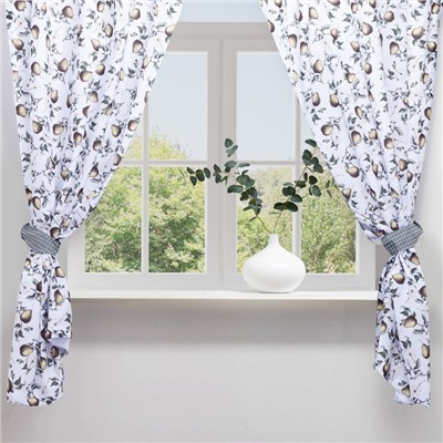 Комплект штор для кухни с подхватами Этель «Груши» 145×180 см-2 шт., 100% п/э