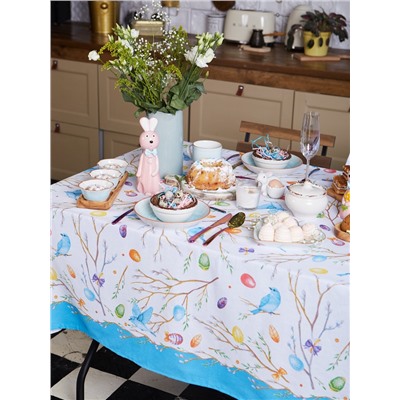 Скатерть Доляна Happy Easter 110×144 см, 100% хлопок, 164 г/м²