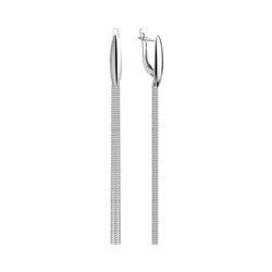 Серьги из серебра без вставки, Л-26349