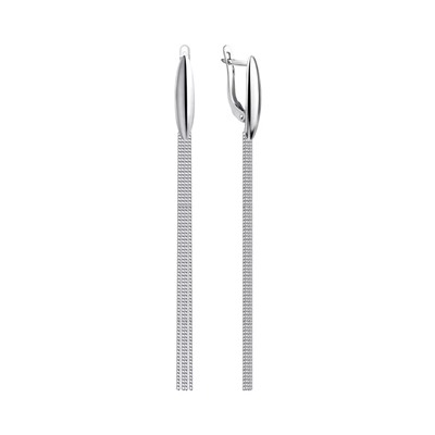 Серьги из серебра без вставки, Л-26349