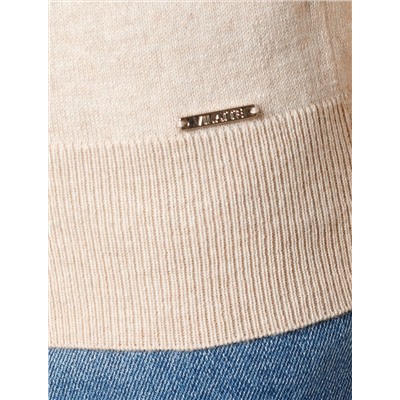 Водолазка тонкой вязки из хлопка с нейлоном