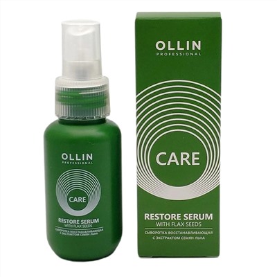 Ollin Сыворотка для волос восстанавливающая с экстрактом семян льна / Restore Serum with Flax Seeds, 50 мл 23189
