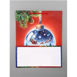 Пакет подарочный новогодний ламинированный, «Шар», 26×12×32 см