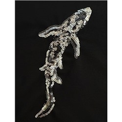 Нарядная футболка с принтом фольгой из премиального хлопка с эластаном