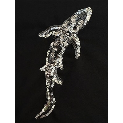 Нарядная футболка с принтом фольгой из премиального хлопка с эластаном