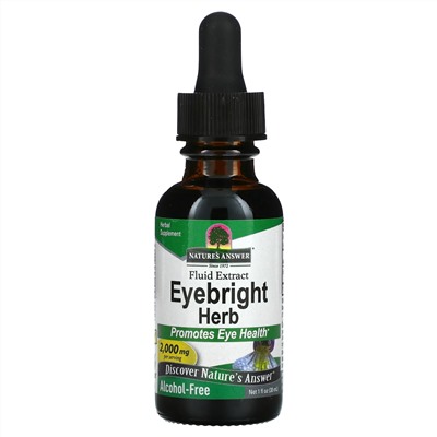 Nature's Answer, Eyebright Extract, Alcohol-Free, 2,000 mg, 1 fl oz (30 ml)