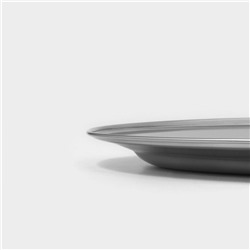 Поднос овальный из нержавеющей стали Доляна, 35×23 см, цвет серебряный