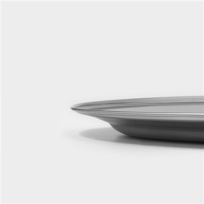 Поднос овальный из нержавеющей стали Доляна, 35×23 см, цвет серебряный