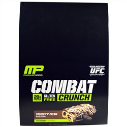 MusclePharm, Хрустящие батончики Combat с кремом, 12 батончиков по 2,22 унции (63 г)