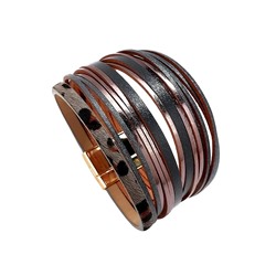 Браслет из кожи и стали, ALBW121х